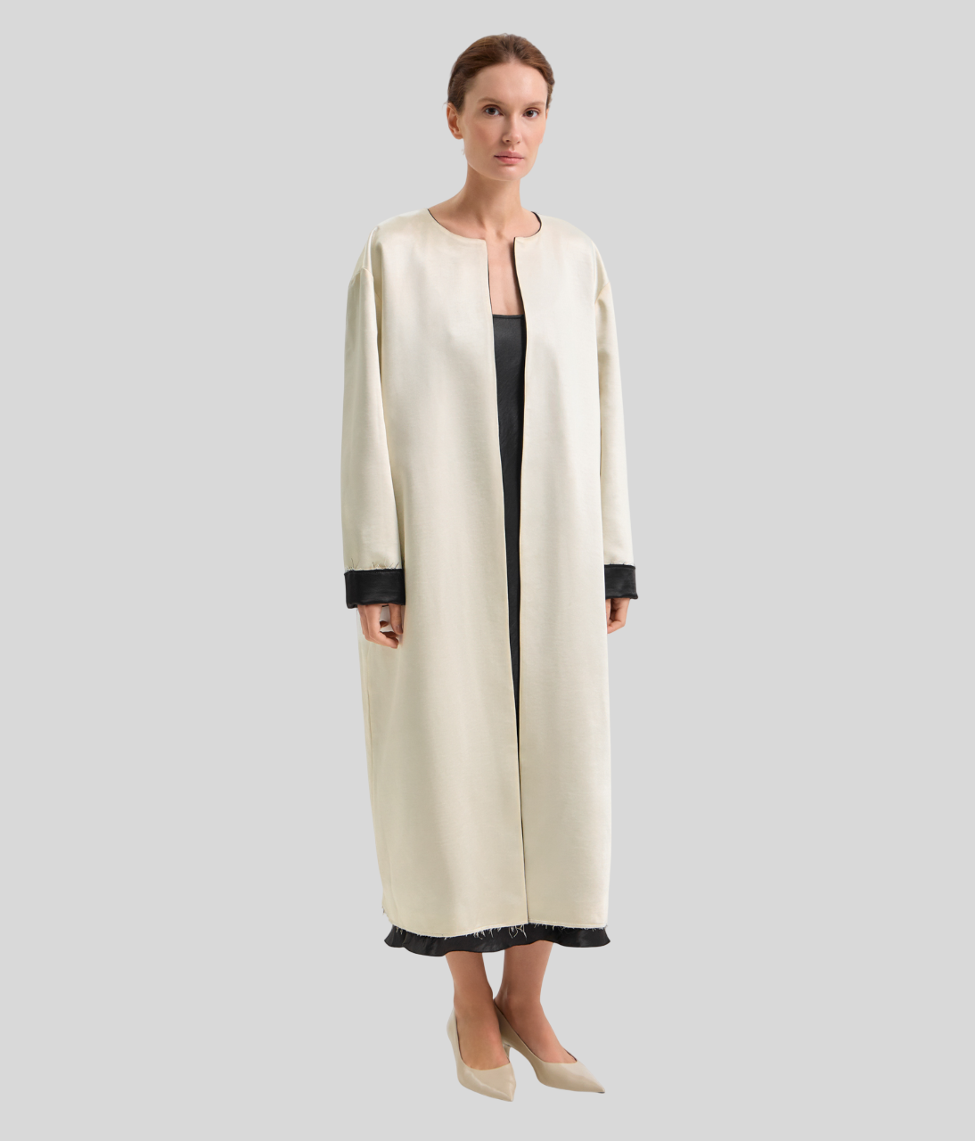 Двостороння сатинова накидка Jacqueline